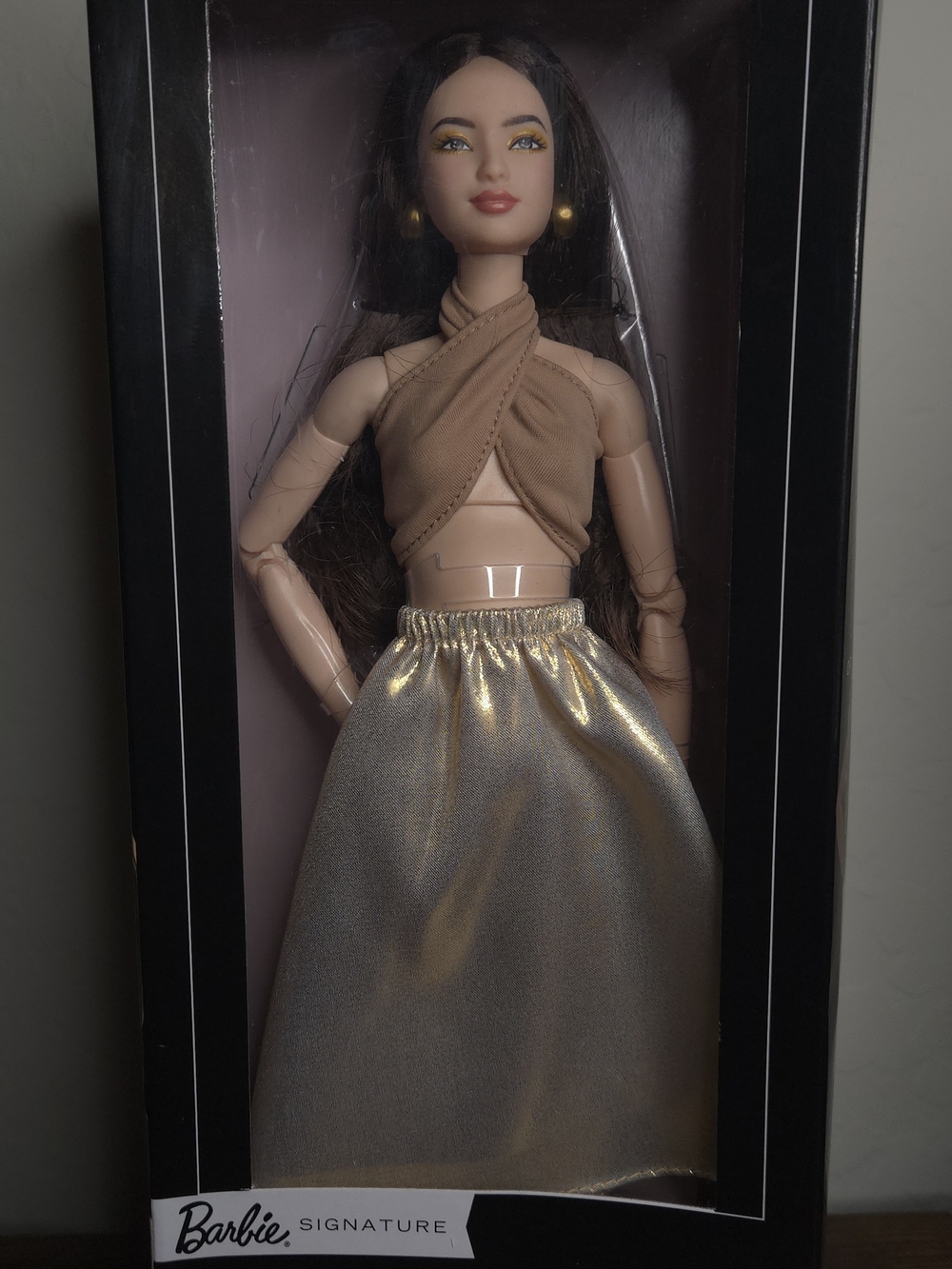 Barbie Metallic Gold Maxi Skirt